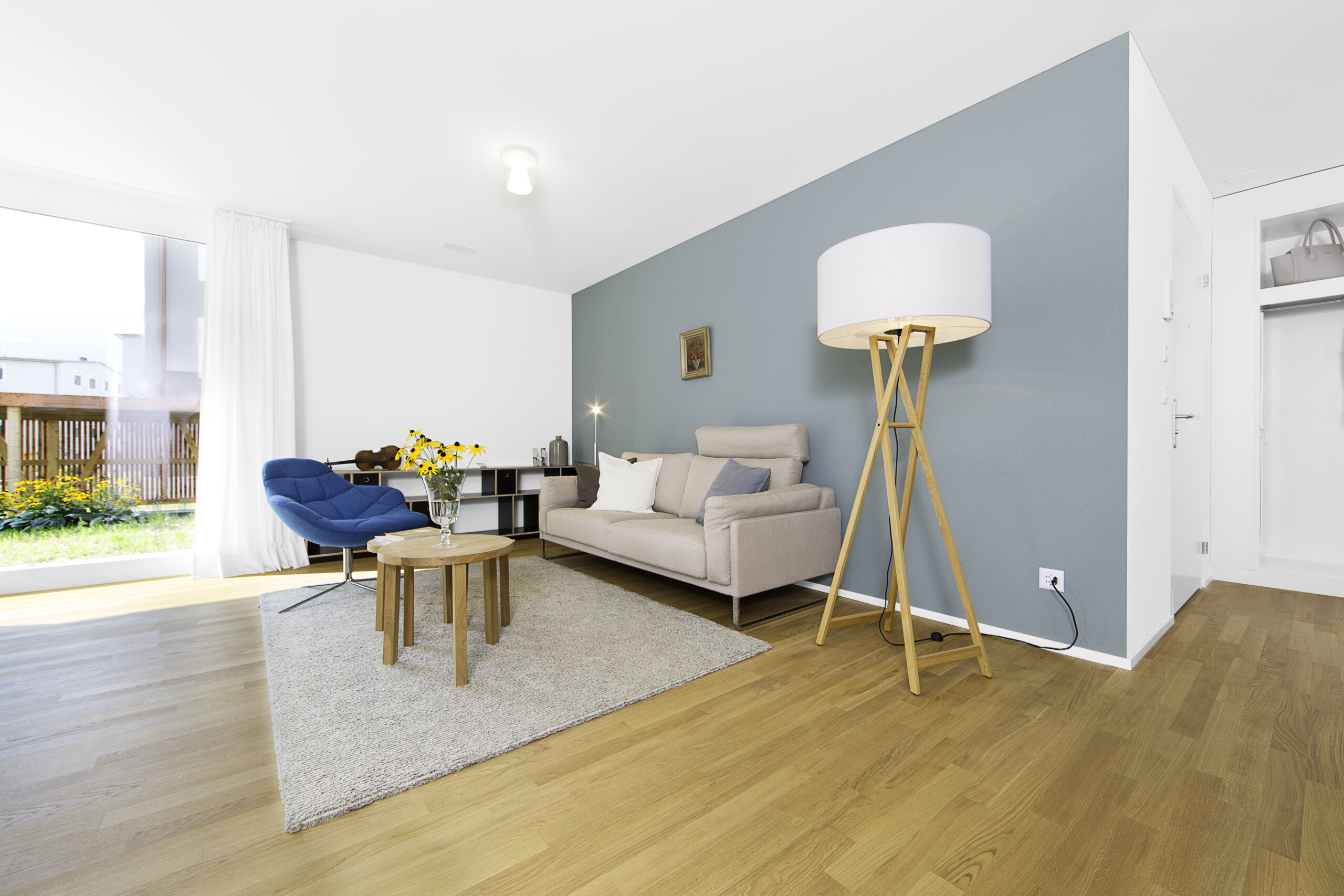 Innenaufnahme des Wohnzimmers in der Wijermatt in Kerns.