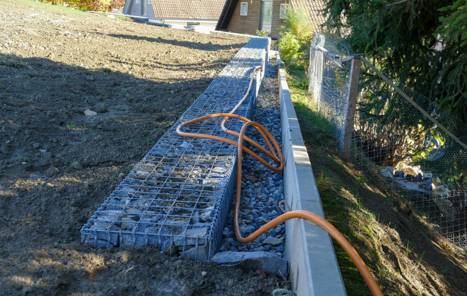 Wasserhaltung auf der Baustelle Sonnefeld in Ruswil.