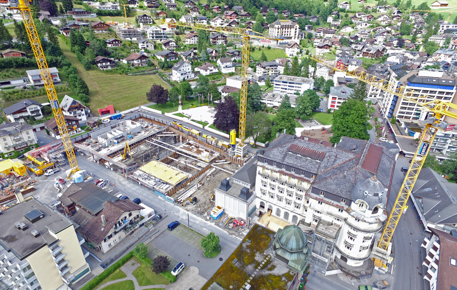 Baustellen Hotel Kempinski in Engelberg.
