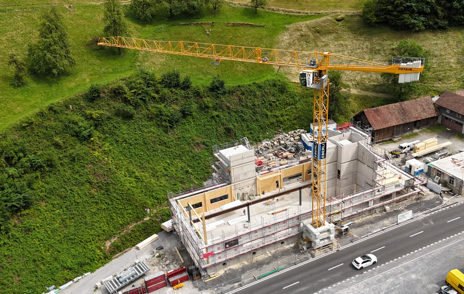 Baustelle Neubau/Wiederaufbau Wohn- und Gewerbebau Grafenort
